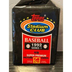 Topps Stadium Club Baseball cards 1992 series 1 super premium set of 14 MLB